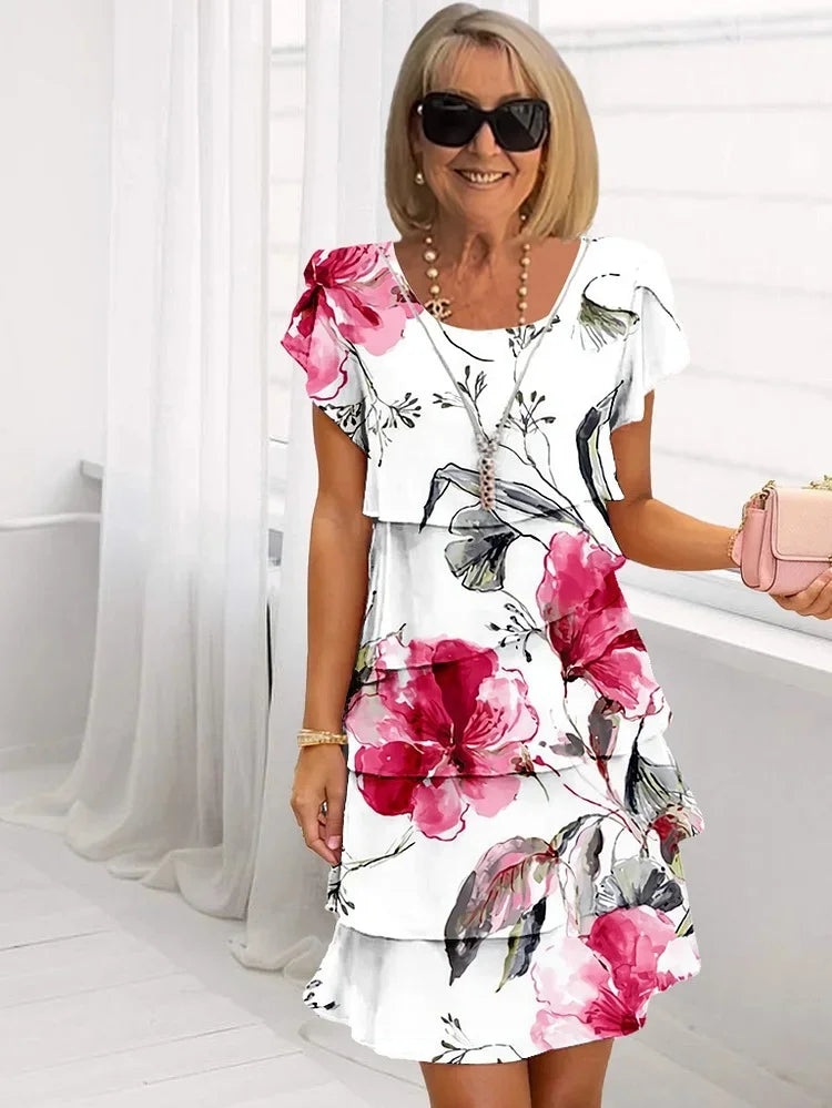 Alva™ | Elegant Blommig Maxi Klänning