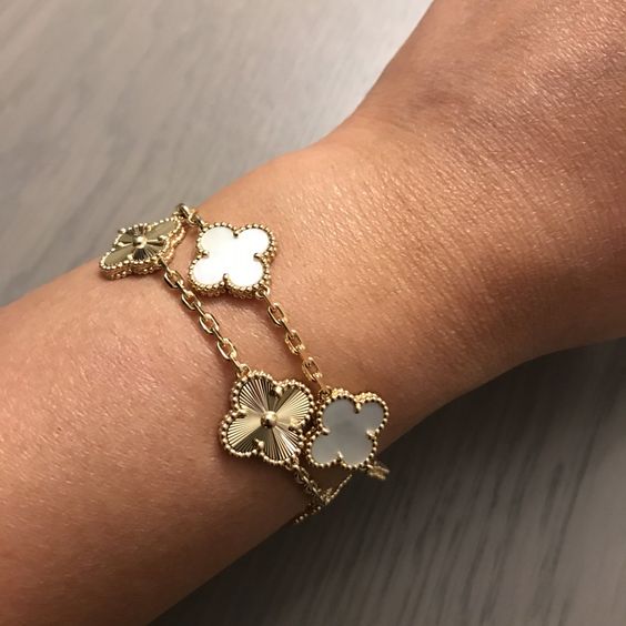 Monaco | White Clover Bracelet