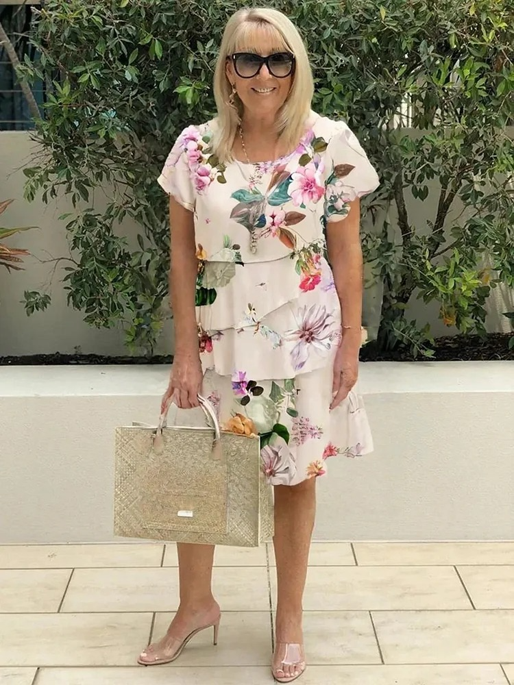 Alva™ | Elegant Blommig Maxi Klänning