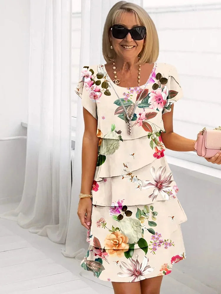 Alva™ | Elegant Blommig Maxi Klänning